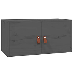 Maison Chic Armoire murale,Meuble de Rangement pour salon,cuisine Gris 60x30x30 cm Bois de pin massif -MN59923