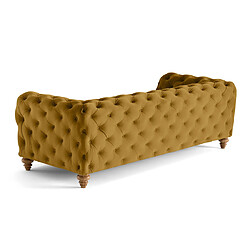 Avis Lisa Design Walter - canapé 3 places chesterfield en velours - pieds bois