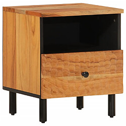 Maison Chic Table de chevet, Table de Nuit, Meuble de Rangement 40x33x46 cm Bois d'acacia massif