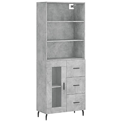 Maison Chic Buffet,Meuble de Rangement,commode pour salon,Cuisine Gris béton 69,5x34x180 cm Bois d'ingénierie -MN86251