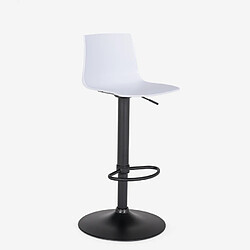 Avis Tabouret bar de cuisine design noir mat réglable en hauteur Grand Soleil Imola Matt, Couleur: Blanc