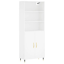 vidaXL Buffet haut Blanc 69,5x34x180 cm Bois d'ingénierie