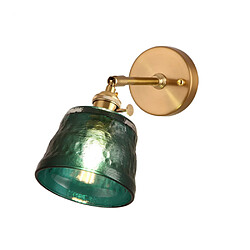 Universal Marteau vert foncé lampe murale en verre salon chambre balcon miroir face lit lampe murale en laiton 