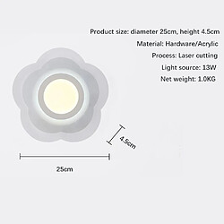 Acheter Universal Lampe murale de pétale 25cm LED Tri-Color Light 13W Ultra-mince Applique Murale