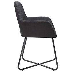 Avis vidaXL Chaises à manger lot de 2 noir tissu