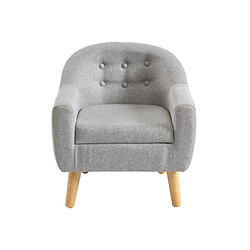 Vente-Unique Fauteuil pour enfant en tissu gris CASORLA