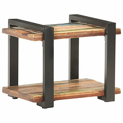 Maison Chic Table de chevet, Table de Nuit, Meuble de Rangement 50x40x40 cm Bois de récupération massif