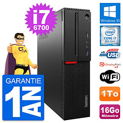 PC Lenovo ThinkCentre M800 SFF Intel i7-6700 RAM 16Go Disque 1To Windows 10 Wifi · Occasion 