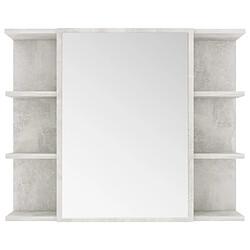 Avis Helloshop26 Armoire à miroir de bain 80 x 20,5 x 64 cm aggloméré gris 02_0006688