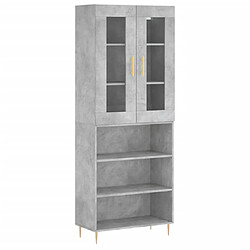 Maison Chic Buffet,Meuble de Rangement,commode pour salon,Cuisine Gris béton 69,5x34x180 cm Bois d'ingénierie -MN87951