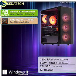 Sedatech PC Gamer • AMD Ryzen 7 7700X • RTX4070 Super • 32Go DDR5 • 2To SSD M.2 • Windows 11