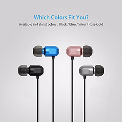 Avis GUPBOO GGMM C700 Metal Headphones In-Ear Headphones avec micro 3.5mm Bass Headsets Casque pour téléphone Casque pour PC Gaming Headset