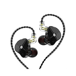 LUUCOZK Écouteurs intra-auriculaires filaires HiFi à mouvement mobile TRN ST1 Casque de sport détachable-Noir 