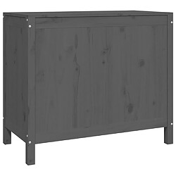 Acheter vidaXL Boîte à linge Gris 88,5x44x76 cm Bois massif de pin