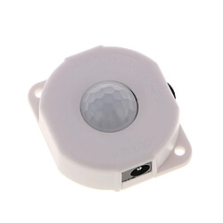 Commutateur de capteur de mouvement PIR infrarouge DC12V / 24V pour lampe LED Lampe 6A blanc