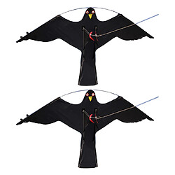 2x # 2 Grand Hawk Kite Bird Scarer Protect Farmer Crop Windsock Scarecrow Toy Windsock