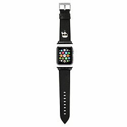 Karl Lagerfeld Silicone Karl Head - Bracelet de Montre pour Apple Watch 38/40/41 mm (Noir) 