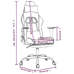 vidaXL Chaise de jeu avec repose-pied Noir et bleu Tissu pas cher