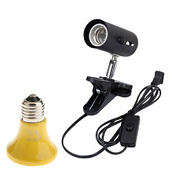 Lampe en céramique infrarouge d'ampoule d'émetteur d'énergie avec le support de lampe l'UE branchent 90W Lampe chauffante pour reptiles