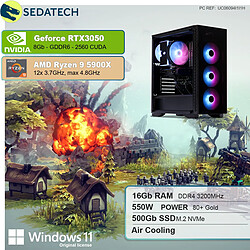 Sedatech PC Gamer • AMD Ryzen 9 5900X • RTX3050 • 16Go RAM • 500Go SSD M.2 • Windows 11