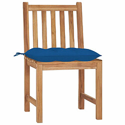 Avis Maison Chic Lot de 8 Chaises de jardin avec coussins | Fauteuil chaises d'extérieur Bois de teck massif -GKD82789