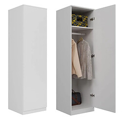 ARMOIRE ARMOIRE ÉTAGÈRE PORTE SD-50 BLANC MAT