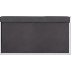 Atmosphera, Createur D'Interieur Banquette coffre pliable velours Tess - L. 76 x H. 38 cm - Gris