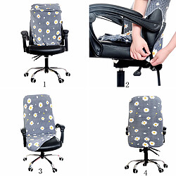 Acheter Housses de chaise d'ordinateur de bureau extensibles à motif floral 8