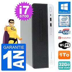 PC HP ProDesk 400 G4 SFF Intel Core i7-6700 RAM 32Go Disque 1To Windows 10 Wifi · Occasion 