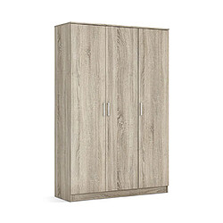 Mes Armoire 3 portes 120x54x180 cm décor chêne - RANGO