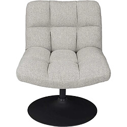 Avis The Home Deco Factory Fauteuil pivotant en tissu Anton Gris clair.