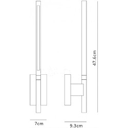 Luminaire Center Applique LED intégré Torch Sable blanc 47,6 Cm