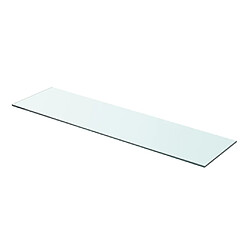 vidaXL Panneau pour étagère Verre transparent 80 x 20 cm 