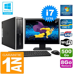 PC HP Compaq 8300 SFF Core I7-3770 Ram 8Go Disque 500 Go Wifi W7 Ecran 27" · Occasion 