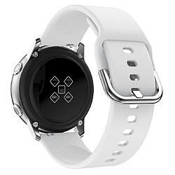 Avis Wewoo Bracelet pour montre connectée Smartwatch de poignet à boucle plaquée électrolysée Galaxy Watch Active Blanc