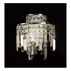 Luminaire Center Applique murale Maddison 2 Ampoules chrome poli/cristal Coloris : chrome poli Largeur en Cm : 25 Hauteur en Cm : 28 Profondeur en Cm : 15 Poids en Kilos : 1,8 Efficacité énergétique : A++ to D Nombre d'ampoules :