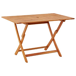 vidaXL Table pliable de jardin 120x70x75 cm bois d'eucalyptus solide