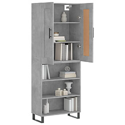 Avis Maison Chic Buffet,Meuble de Rangement,commode pour salon,Cuisine Gris béton 69,5x34x180 cm Bois d'ingénierie -MN37800