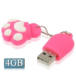 Wewoo Clé USB rouge Disque Flash USB 2.0 en forme de patte d'ours en de de 4 Go avec anti-poussière prune