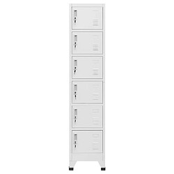 vidaXL Armoire à casiers Gris clair 38x40x180 cm Acier