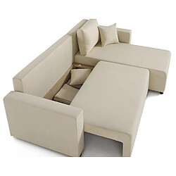 Avis Bestmobilier Regala - canapé d'angle réversible - 4 places - convertible avec coffre - en tissu