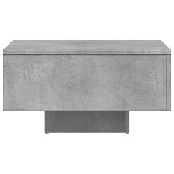 Acheter vidaXL Table basse gris béton 60x60x31,5 cm bois d'ingénierie