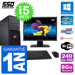 PC Tour Fujitsu P720 Ecran 19" Intel i5-4570 RAM 8Go SSD 240Go Windows 10 Wifi · Occasion 