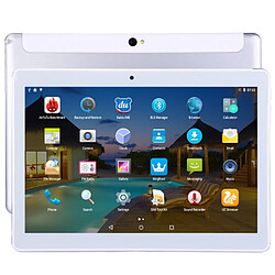 Wewoo Tablette Tactile argent 3G, Appel, 10 pouces, 2 Go + 32 Go, Android 5.1 MTK6592 Octa Core 1.3GHz, double SIM, GPS de / OTG, avec étui en cuir