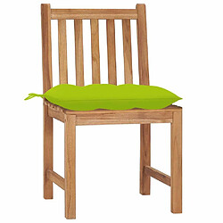 Avis Maison Chic Lot de 8 Chaises de jardin avec coussins | Fauteuil chaises d'extérieur Bois de teck massif -GKD86602