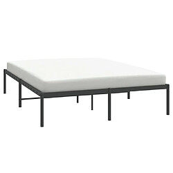 Avis Maison Chic Lit Moderne Chambre - Cadre/structure de lit pour adulte métal noir 160x200 cm -MN83569