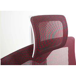 Mendler Chaise de bureau MERRYFAIR Wau 2, chaise de bureau chaise pivotante, rembourrage/filet, ergonomique ~ rouge pas cher