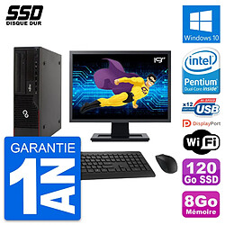 PC Fujitsu E910 DT Ecran 19" Intel G630 RAM 8Go SSD 120Go Windows 10 Wifi - Occasion