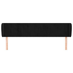 Avis Maison Chic Tête de lit scandinave avec oreilles,meuble de chambre Noir 163x23x78/88 cm Velours -MN36386