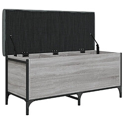 Maison Chic Banc de rangement | Meuble de rangement d'Entrée | Coffres d'Intérieur sonoma gris 102x42x45 cm bois d'ingénierie -MN52053 pas cher